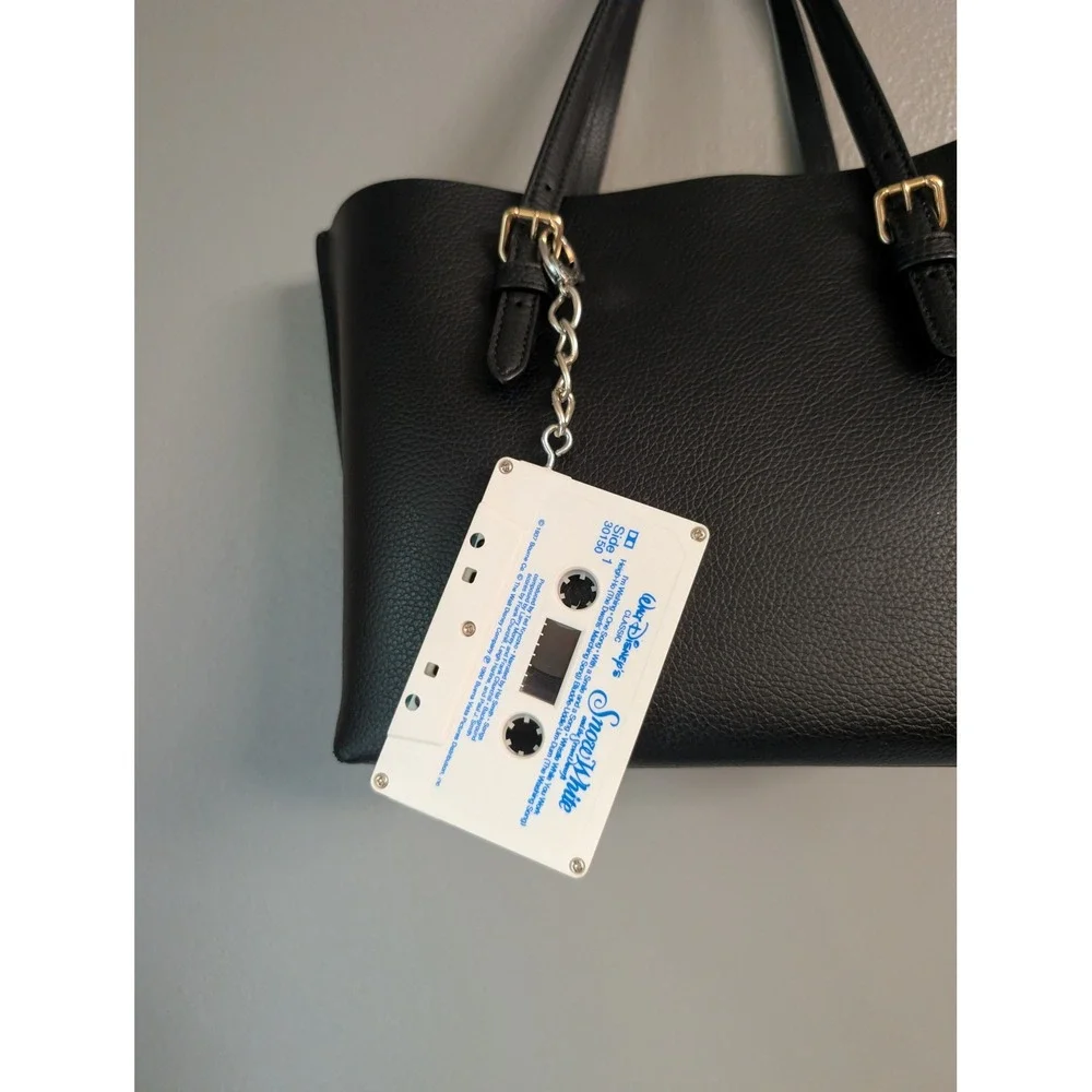 Disney Snow White Upcycled Cassette Tape Purse Charm Keychain Retro Handmade